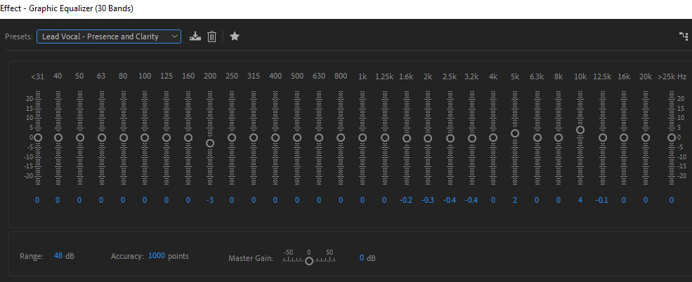 Audio EQ in Adobe Audition