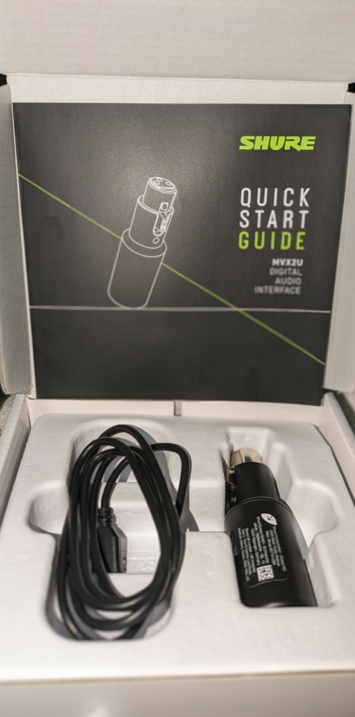 Shure MVX2U in-box