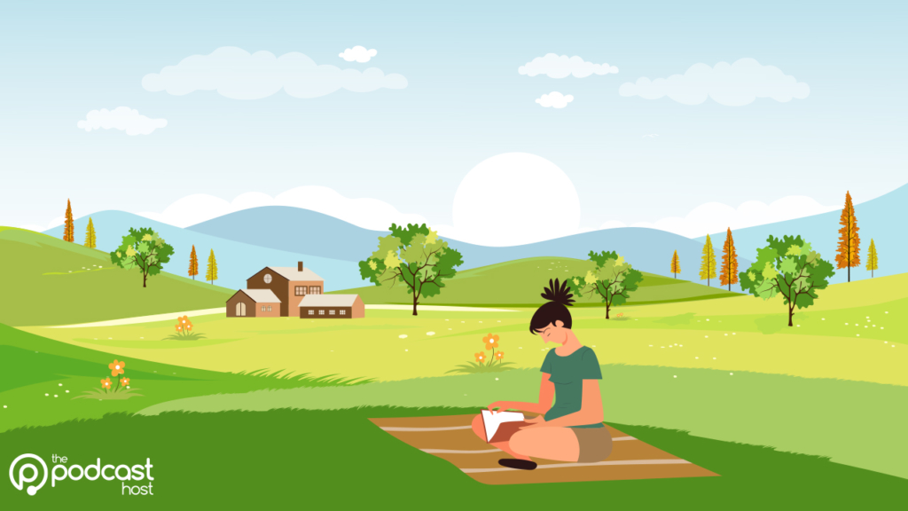 woman reading book in the park