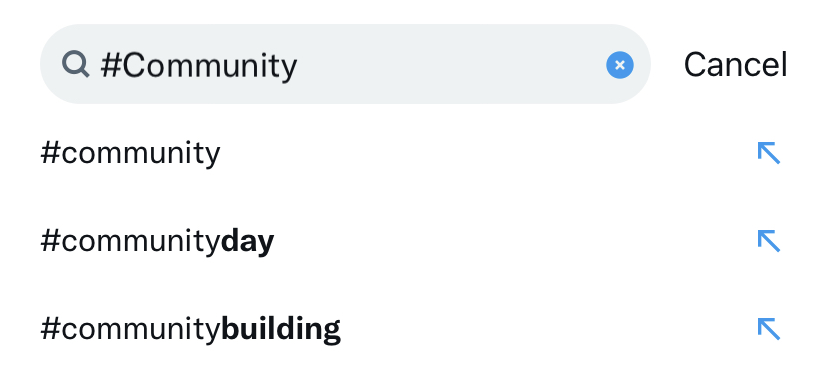 hashtags on x/twitter