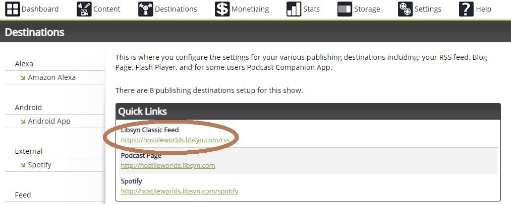 RSS feed on Libsyn - my podcast has disappeared from itunes
