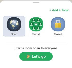 quick start screen clubhouse