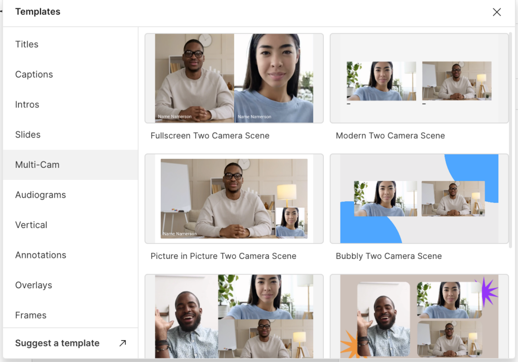 Descript's video editing templates can save you time and make your podcast look more professional.
