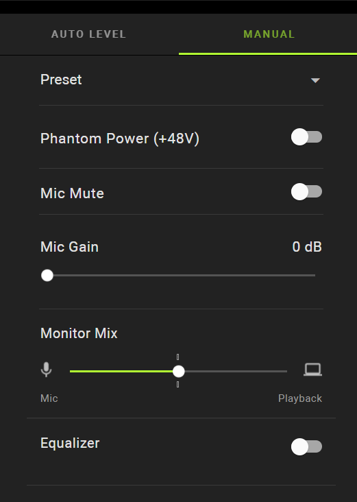 ShurePlus Motiv App Manual settings
