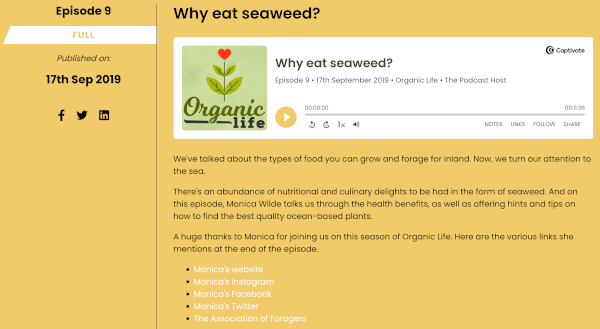 The show notes for the Organic Life podcast are very good, but applying Common Sense Media's review framework can clarify them and put them in context.